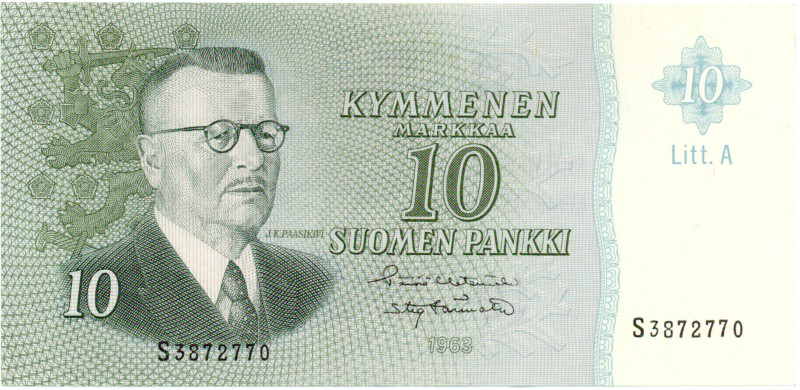 10 Markkaa 1963 Litt.A S3872770 kl.6